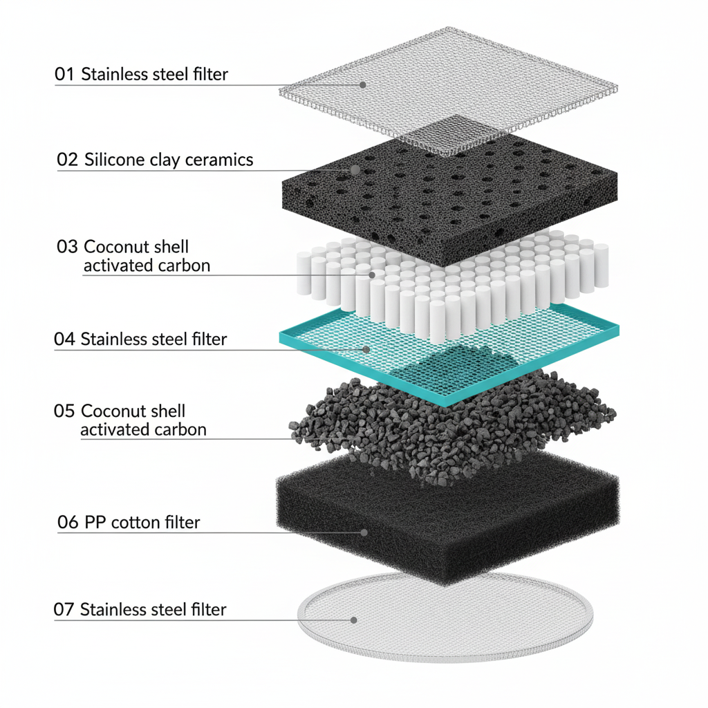 7-layer water filtration system diagram