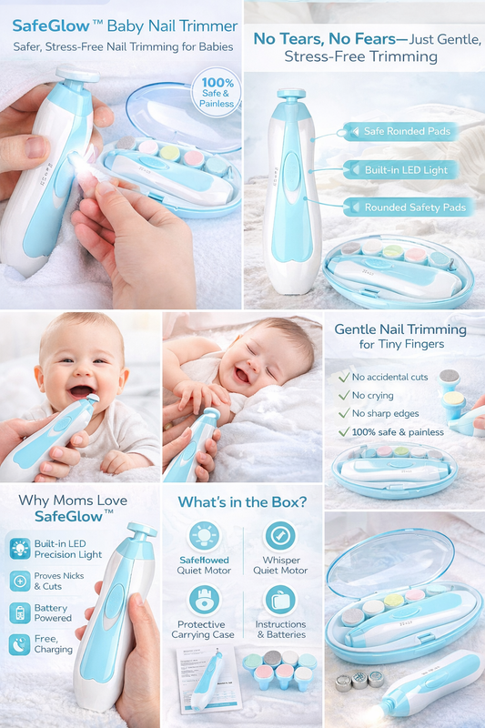 SafeGlow™ Baby Nail Clipper with LED Light – Pain-Free & Ultra Safe Trimming