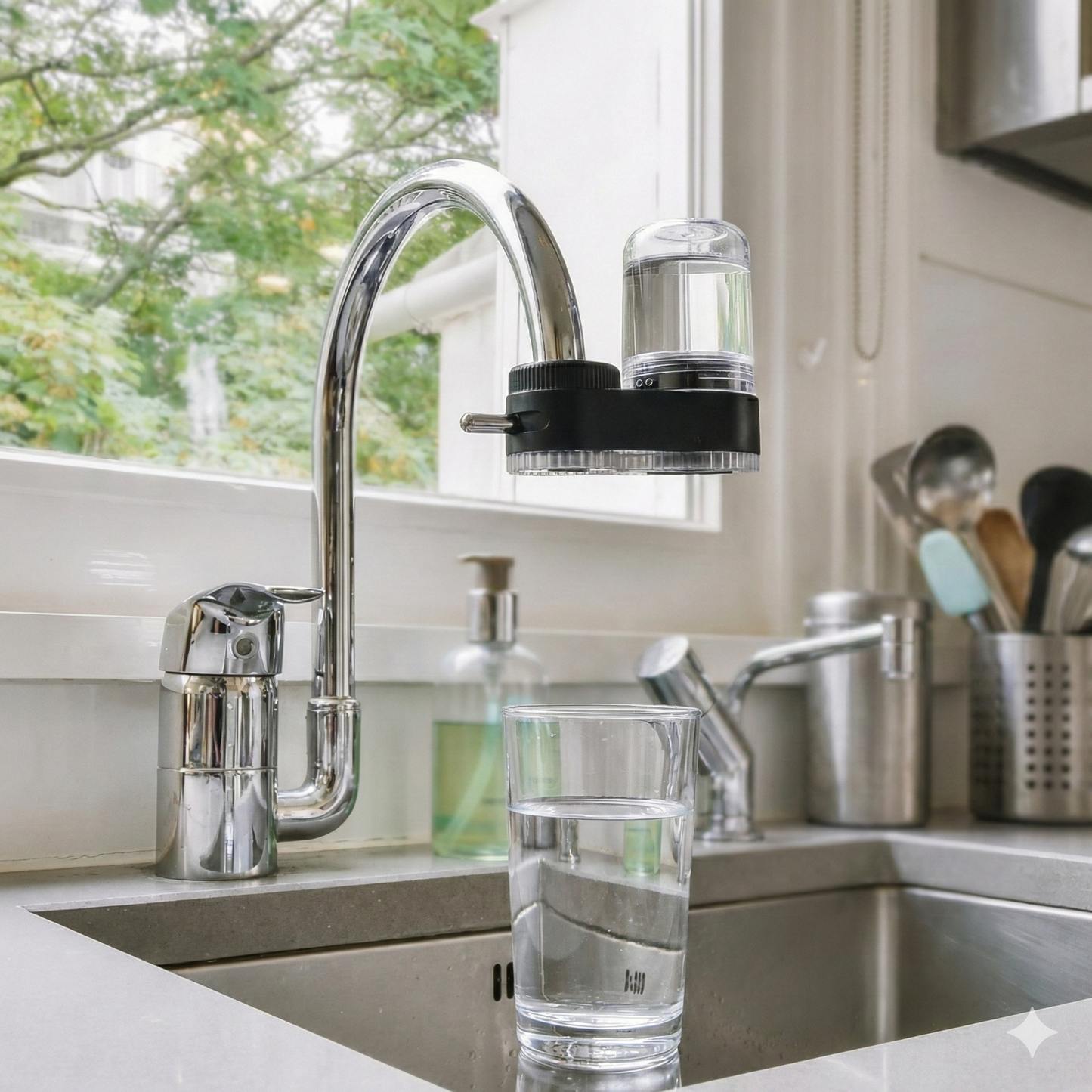Instant Dual-Spout Sink Water Purifier – No Electricity, Easy Install