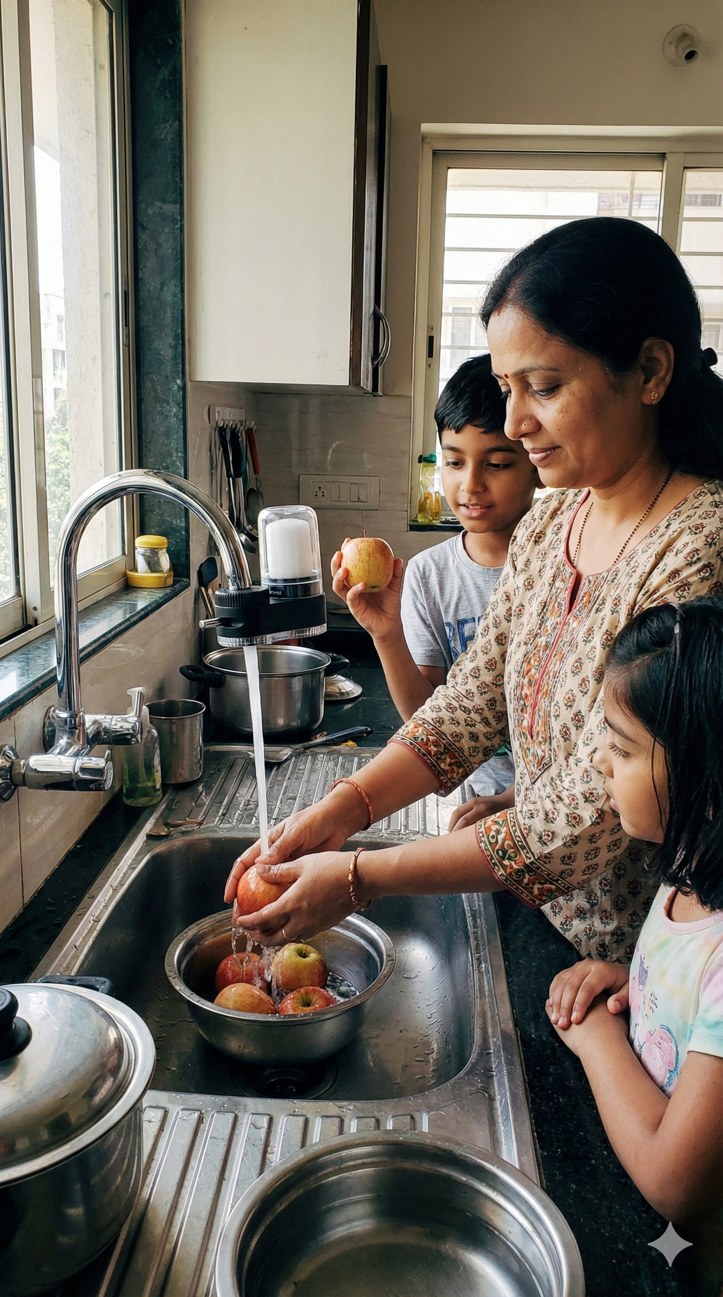 Instant Dual-Spout Sink Water Purifier – No Electricity, Easy Install